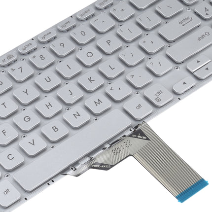 For Asus Vivobook X512 X512D X512DA X512F X512FA X512U US Version Keyboard with Backlight (Silver)-garmade.com