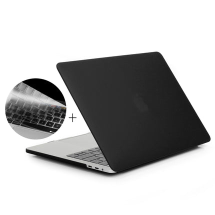 ENKAY Hat-Prince 2 in 1 Frosted Hard Shell Plastic Protective Case + US Version Ultra-thin TPU Keyboard Protector Cover for 2016 New MacBook Pro 13.3 inch with Touchbar (A1706)(Black)-garmade.com