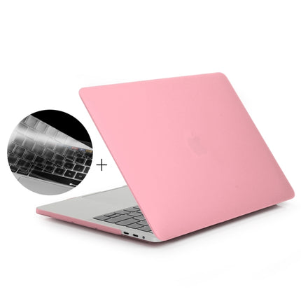 ENKAY Hat-Prince 2 in 1 Frosted Hard Shell Plastic Protective Case + US Version Ultra-thin TPU Keyboard Protector Cover for 2016 New MacBook Pro 13.3 inch with Touchbar (A1706)(Pink)-garmade.com