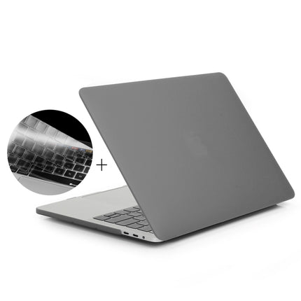 ENKAY Hat-Prince 2 in 1 Frosted Hard Shell Plastic Protective Case + US Version Ultra-thin TPU Keyboard Protector Cover for 2016 New MacBook Pro 13.3 inch with Touchbar (A1706)(Grey)-garmade.com