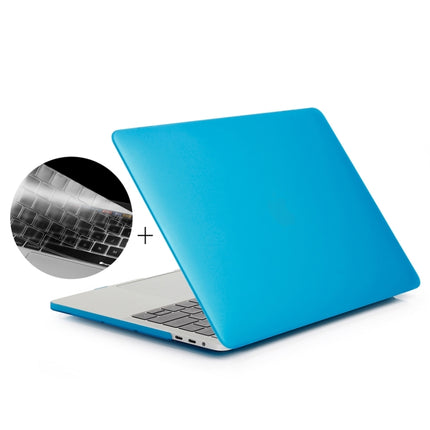ENKAY Hat-Prince 2 in 1 Frosted Hard Shell Plastic Protective Case + US Version Ultra-thin TPU Keyboard Protector Cover for 2016 New MacBook Pro 13.3 inch with Touchbar (A1706)(Blue)-garmade.com