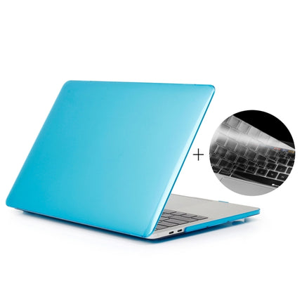 ENKAY Hat-Prince 2 in 1 Crystal Hard Shell Plastic Protective Case + US Version Ultra-thin TPU Keyboard Protector Cover for 2016 New MacBook Pro 13.3 inch with Touchbar (A1706)(Blue)-garmade.com