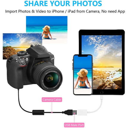 NK102 8 Pin Male to Single USB Female Port Camera Adapter, Support for iOS 13.0 and Above System-garmade.com