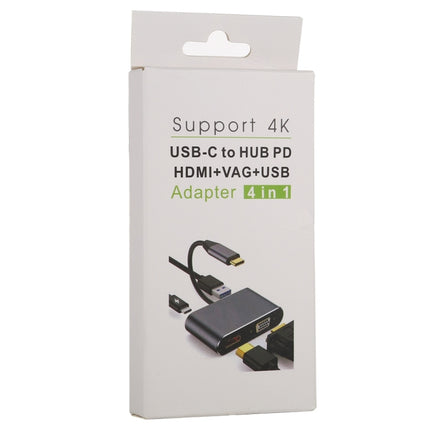 4 in 1 USB / Type-C to 4K HDMI + VGA + USB 3.0 Interface Multifunction Adapter-garmade.com