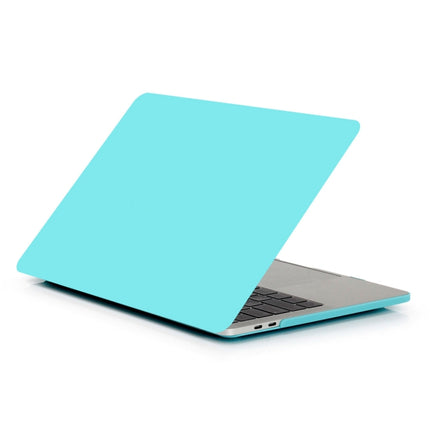 ENKAY Hat-Prince 2 in 1 Frosted Hard Shell Plastic Protective Case + Europe Version Ultra-thin TPU Keyboard Protector Cover for 2016 MacBook Pro 15.4 Inch with Touch Bar (A1707) (Blue)-garmade.com