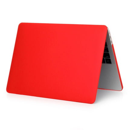 ENKAY Hat-Prince 2 in 1 Frosted Hard Shell Plastic Protective Case + Europe Version Ultra-thin TPU Keyboard Protector Cover for 2016 MacBook Pro 15.4 Inch with Touch Bar (A1707) (Red)-garmade.com