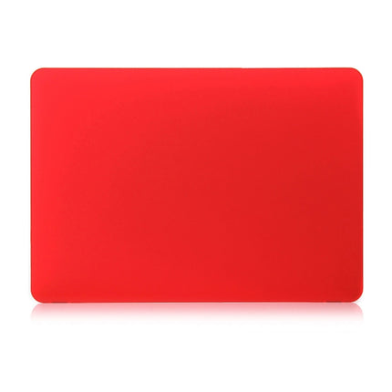 ENKAY Hat-Prince 2 in 1 Frosted Hard Shell Plastic Protective Case + Europe Version Ultra-thin TPU Keyboard Protector Cover for 2016 MacBook Pro 15.4 Inch with Touch Bar (A1707) (Red)-garmade.com