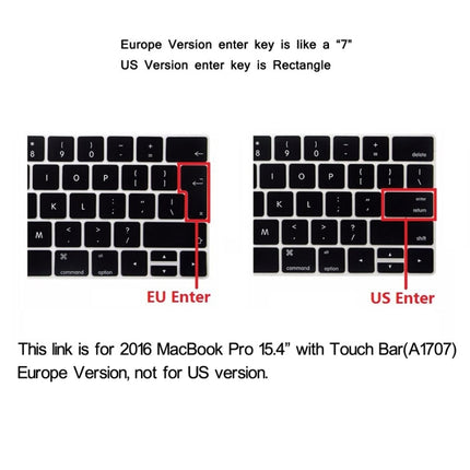 ENKAY Hat-Prince 2 in 1 Frosted Hard Shell Plastic Protective Case + Europe Version Ultra-thin TPU Keyboard Protector Cover for 2016 MacBook Pro 15.4 Inch with Touch Bar (A1707) (Red)-garmade.com