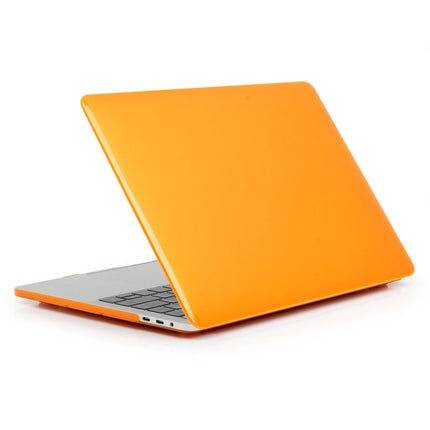 ENKAY Hat-Prince 2 in 1 Crystal Hard Shell Plastic Protective Case + Europe Version Ultra-thin TPU Keyboard Protector Cover for 2016 MacBook Pro 13.3 Inch without Touch Bar (A1708) (Orange)-garmade.com