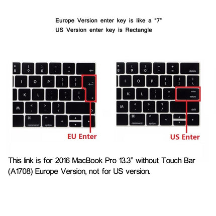 ENKAY Hat-Prince 2 in 1 Crystal Hard Shell Plastic Protective Case + Europe Version Ultra-thin TPU Keyboard Protector Cover for 2016 MacBook Pro 13.3 Inch without Touch Bar (A1708) (Orange)-garmade.com