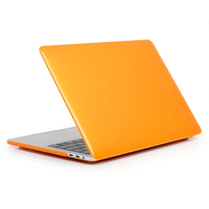 ENKAY Hat-Prince 2 in 1 Crystal Hard Shell Plastic Protective Case + Europe Version Ultra-thin TPU Keyboard Protector Cover for 2016 MacBook Pro 15.4 Inch with Touch Bar (A1707) (Orange)-garmade.com