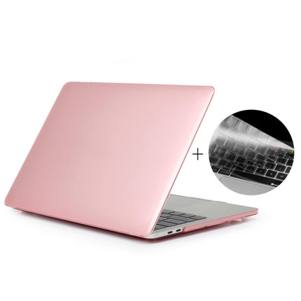 ENKAY Hat-Prince 2 in 1 Crystal Hard Shell Plastic Protective Case + Europe Version Ultra-thin TPU Keyboard Protector Cover for 2016 MacBook Pro 15.4 Inch with Touch Bar (A1707) (Pink)-garmade.com
