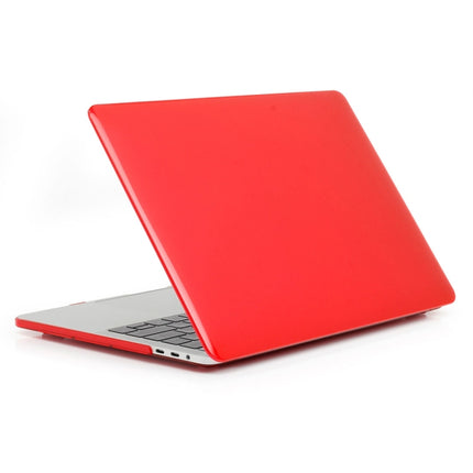 ENKAY Hat-Prince 2 in 1 Crystal Hard Shell Plastic Protective Case + Europe Version Ultra-thin TPU Keyboard Protector Cover for 2016 MacBook Pro 15.4 Inch with Touch Bar (A1707) (Red)-garmade.com