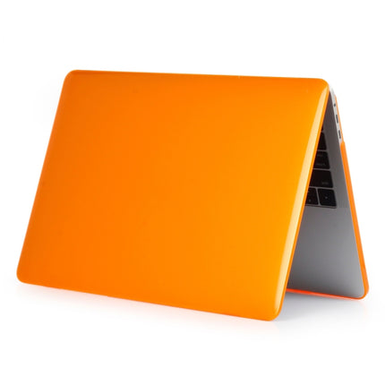 Laptop Crystal Style PC Protective Case for MacBook Pro 15.4 inch A1990 (2018) (Orange)-garmade.com