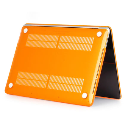 Laptop Crystal Style PC Protective Case for MacBook Pro 15.4 inch A1990 (2018) (Orange)-garmade.com