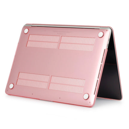 Laptop Crystal Style PC Protective Case for MacBook Pro 15.4 inch A1990 (2018) (Pink)-garmade.com