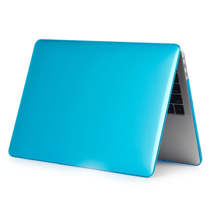 Laptop Crystal Style PC Protective Case for MacBook Pro 15.4 inch A1990 (2018) (Lake Blue)-garmade.com