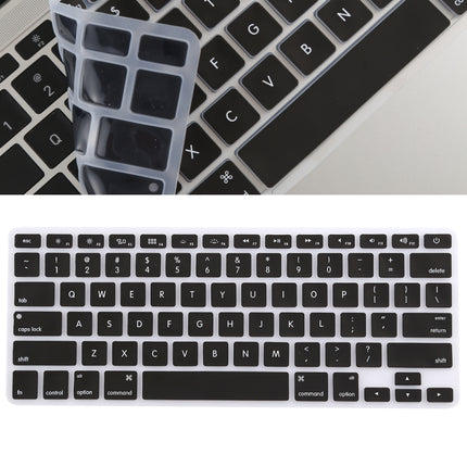 Keyboard Protector Silica Gel Film for MacBook Pro 13 / 15 & Air 13 (A1466 / A1502 / A1278 / A1286)(Black)-garmade.com