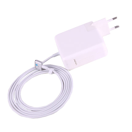 60W 16.5V 3.65A 5 Pin T Style MagSafe 2 Replacement AC Adaptor for Apple Macbook A1425 / A1435 / A1502, Length: 1.8m(White)-garmade.com