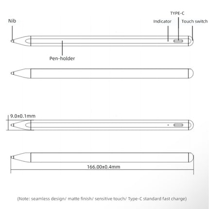 ROCK B02 For iPad Tablet PC Anti-mistouch Active Capacitive Pen Stylus Pen (White)-garmade.com