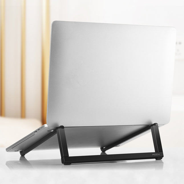 ROCK Mini Ultrathin Portable Foldable Design Laptop Bracket Stand(Black)-garmade.com