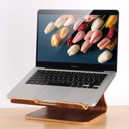 SamDi Artistic Wood Grain Desktop Heat Radiation Holder Stand Cradle for Apple Macbook, ASUS, Lenovo(Coffee)-garmade.com