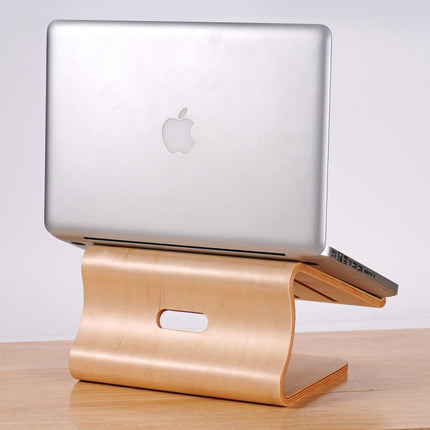 SamDi Artistic Wood Grain Desktop Heat Radiation Holder Stand Cradle for Apple Macbook, ASUS, Lenovo(Brown)-garmade.com