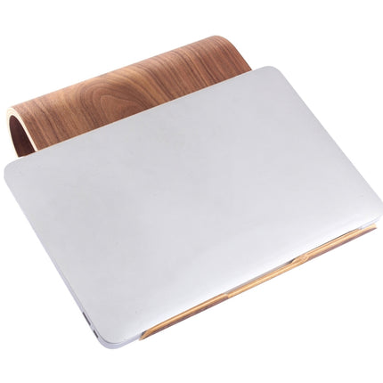 SamDi Artistic Wood Grain Walnut Desktop Heat Radiation Holder Stand Cradle, For iPad, Tablet, Notebook(Coffee)-garmade.com