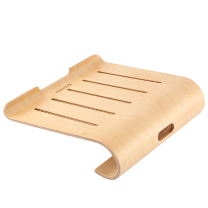 SamDi Artistic Wood Grain Walnut Desktop Heat Radiation Holder Stand Cradle, For iPad, Tablet, Notebook(Brown)-garmade.com