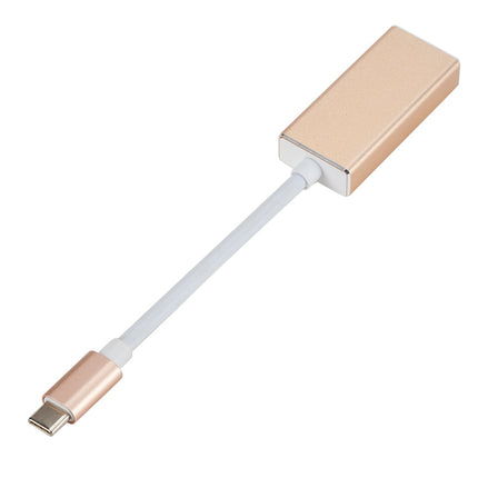 USB-C / Type-C 3.1 Male to DP Female HD Converter, Length: 12cm (Gold)-garmade.com