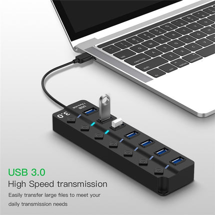 7 Port USB 3.0 High Speed Multi Hub Expansion with Switch-garmade.com