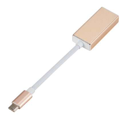 USB-C / Type-C 3.1 Male to Mini DP Female HD Converter, Length: 12cm(Gold)-garmade.com