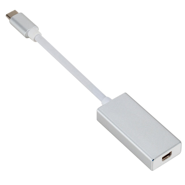 USB-C / Type-C 3.1 Male to Mini DP Female HD Converter, Length: 12cm(Silver)-garmade.com