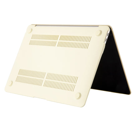 Cream Style Laptop Plastic Protective Case for MacBook Pro 15.4 inch (2019)(Yellow)-garmade.com