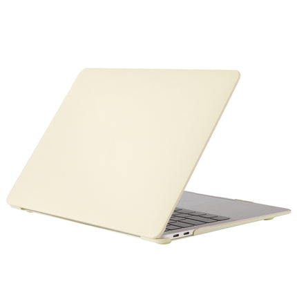 Cream Style Laptop Plastic Protective Case for MacBook Pro 15.4 inch (2019)(Yellow)-garmade.com