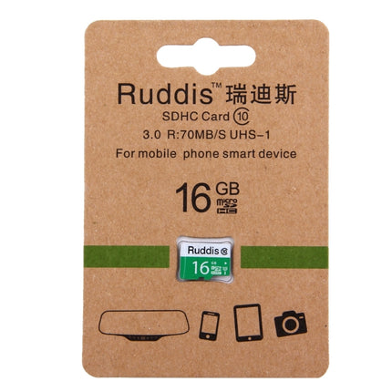 Ruddis 16GB High Speed Class 10 TF/Micro SDXC UHS-1(U1) Memory Card-garmade.com