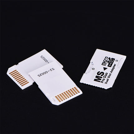 CR-5400 Dual Slot Micro SDHC(TF) to MS PRO Duo Adapter, Total Supported Capacity: 64GB-garmade.com