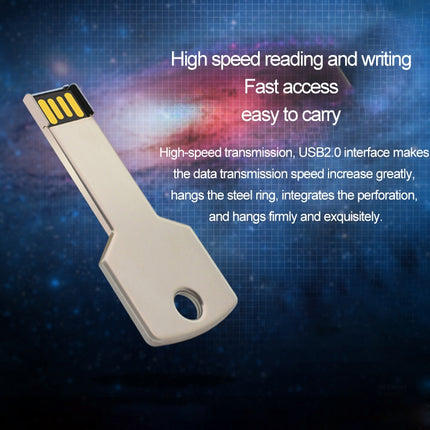 4GB USB 2.0 Metal Key Shape USB Flash Disk-garmade.com