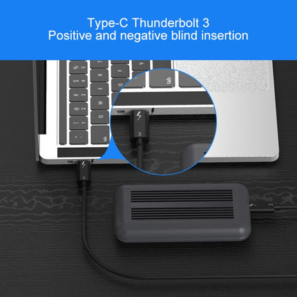Blueendless M.2 NVME Thunderbolt 3 Solid State Mobile Hard Disk Box Hard Disk Drive(Grey)-garmade.com