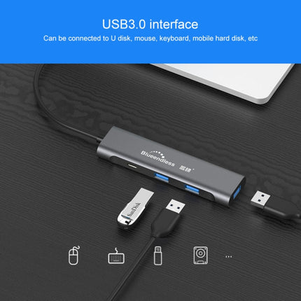 Blueendless 4 In 1 Multi-function Type-C / USB-C to HDMI + PD + Dual USB 3.0 HUB Expansion Dock-garmade.com