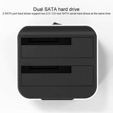 Blueendless 2.5 / 3.5 inch SATA USB 3.0 2 Bay Hard Drive Dock (UK Plug)-garmade.com