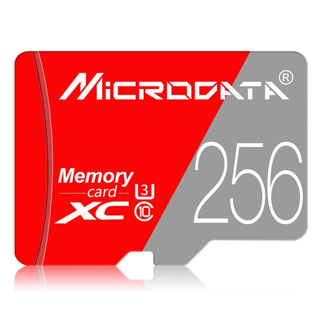 MICRODATA 256GB Class10 Red and Grey TF(Micro SD) Memory Card-garmade.com