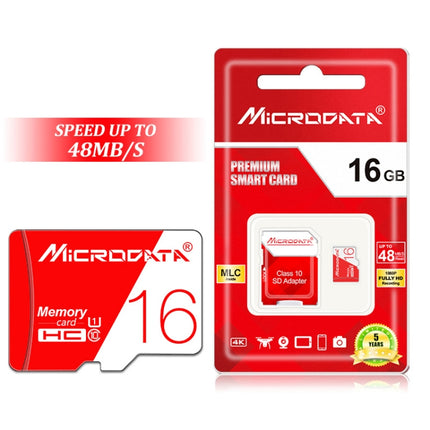 MICRODATA 16GB High Speed U1 Red and White TF(Micro SD) Memory Card-garmade.com