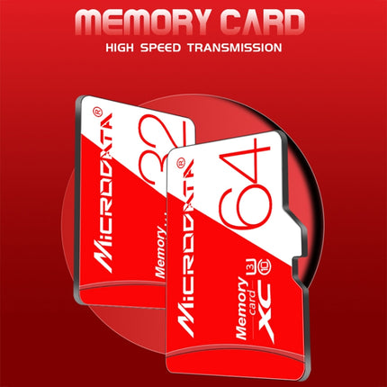 MICRODATA 128GB High Speed U3 Red and White TF(Micro SD) Memory Card-garmade.com