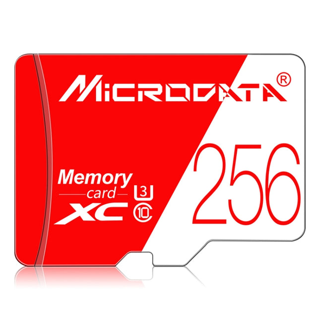MICRODATA 256GB High Speed U3 Red and White TF(Micro SD) Memory Card-garmade.com