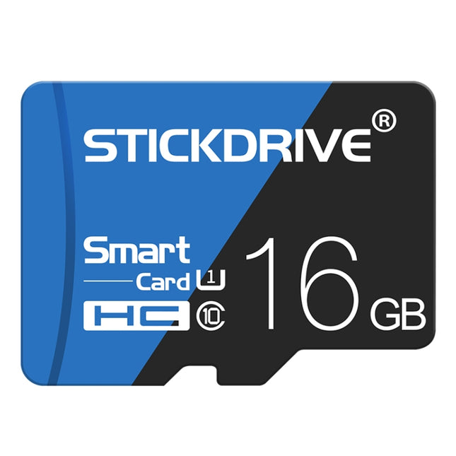 STICKDRIVE 16GB High Speed U1 Blue and Black TF(Micro SD) Memory Card-garmade.com