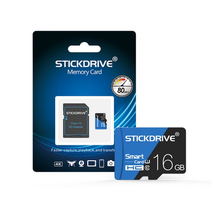 STICKDRIVE 16GB High Speed U1 Blue and Black TF(Micro SD) Memory Card-garmade.com