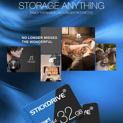 STICKDRIVE 64GB High Speed U3 Blue and Black TF(Micro SD) Memory Card-garmade.com