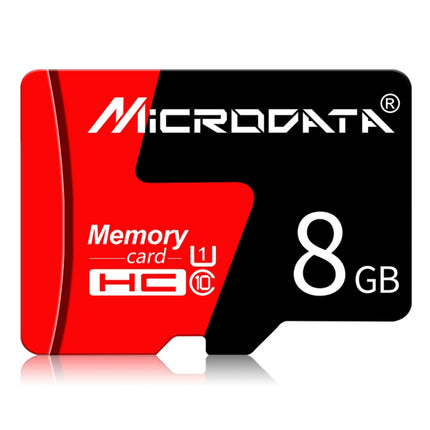 MICRODATA 8GB U1 Red and Black TF(Micro SD) Memory Card-garmade.com