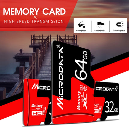 MICRODATA 8GB U1 Red and Black TF(Micro SD) Memory Card-garmade.com